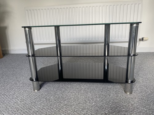 Black glass corner - black, stand
