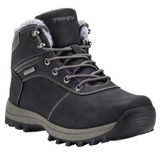 Mens Winter Boots Outdoor Hiking Shoes Fur Lined Snow Ankle Boots Slip Resistant