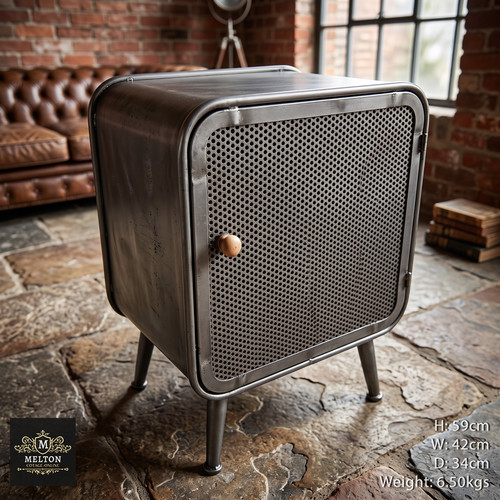 Industrial bedside table - industrial,
