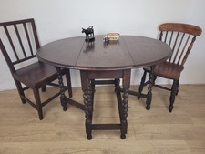Vintage Drop Leaf Table Gateleg Barley Twist Oak 1930's Delivery Available