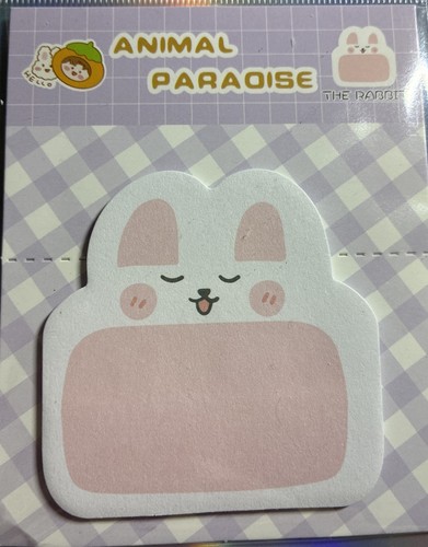 1pc mini white rabbit post - white,
