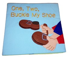 ONE TWO BUCKLE MY SHOE Cloth/Fabric Nursery Story COUNTING Book for Baby kids 