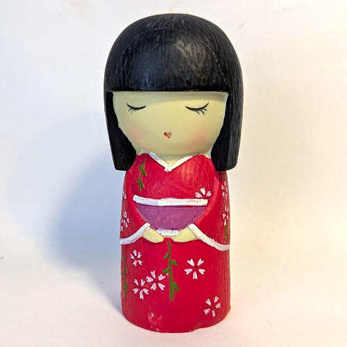 Hand painted wooden - hand, japanese