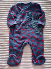 Baby Boy Tigger Winter Fleece Sleepsuit Size 3-6 Months 