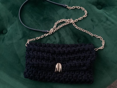 Bennett navy crochet - , clutch