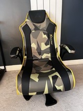 X Rocker Gaming Chair Camo Used Missing Power Cable Good Condition