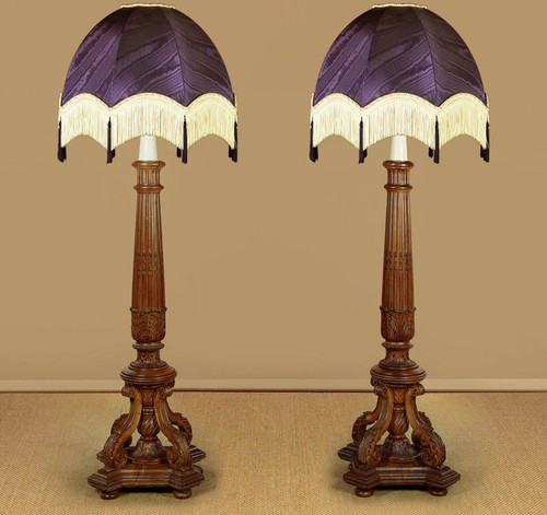 Antique pair large walnut - antique, of