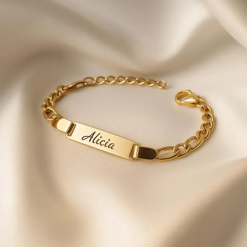 Baby name bracelet engraved - name,