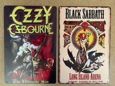 2 x RETRO METAL SIGNS  A4 30cm