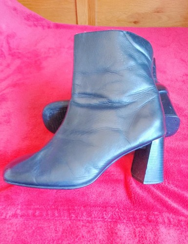 Evans black leather ankle - leather,