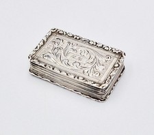 WILLIAM IV STERLING SILVER VINAIGRETTE Birmingham 1834 JOSEPH WILLMORE