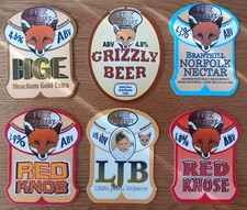6 x PUMP CLIPS - FOX BREWERY