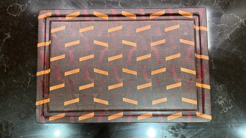 Walnut endgrain chopping - , board