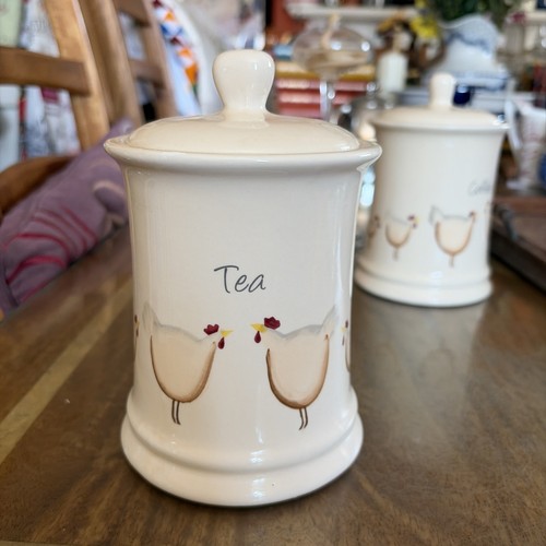 Tea canister chicken hen - canister,