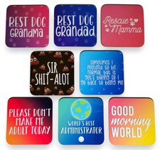 Funny Drink Coaster Tea Coffee Mats Cheeky Joke Office Admin Secret Santa Gift