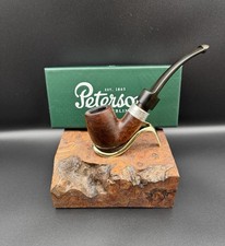 Estate Pipe: Peterson Pipe Deluxe 9S - Silver Hallmark 1983 With Box & Sleeve