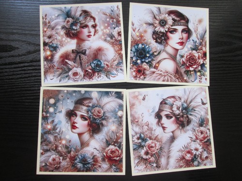 Set retro flapper art - 4,