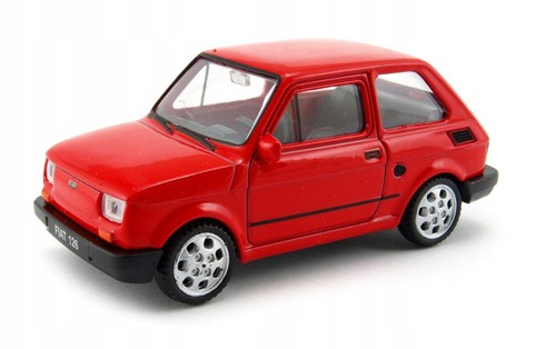 Welly fiat 126 red 1 - welly, 1:34