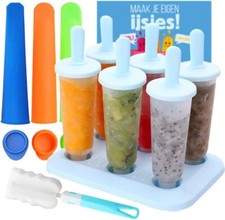 9x Ice Lolly Maker Mould Popsicle Yogurt Frozen Ice Cream Sticks Jelly Molds Set