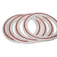 White Wall Red Stripe Tyre