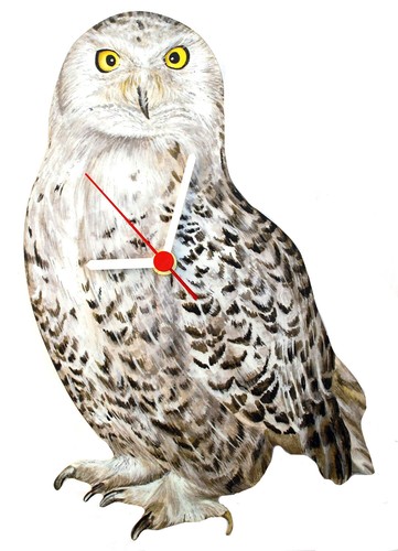 Snowy owl clock - owl,
