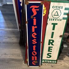 Old style-porcelain look Firestone tires service station dealer sign