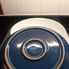 Denby Imperial Blue Pasta Bowls x 2 approx 22cm diameter