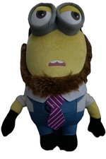 TIM MINION DESPICABLE ME 2 with BEARD 12"PLUSH CUDDLY SOFT TOY TEDDYS MINIONS