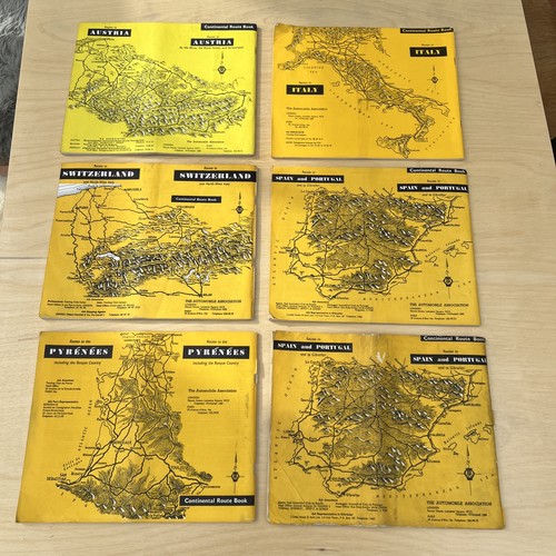 Vintage route maps x6 - route,