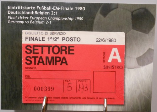 Football euro 1980 postcard - football,