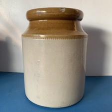 Vintage Stoneware Glazed Earthenware Storage Jar Pot 20cm Tall