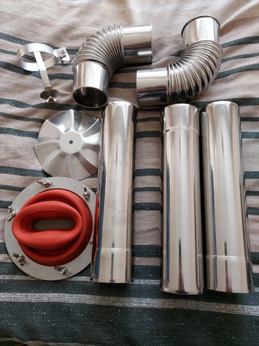 Flue exit kit - flue, 60mm