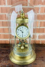 Antique Anniversary Torsion Mantel Clock Bandstand JUF Jahresuhrenfabrik Schatz