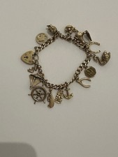 9ct Gold Charm Bracelet With Charms 37.3g