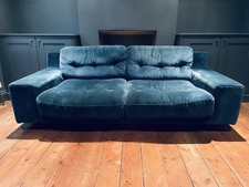 Habitat Hendricks Ink Blue Velvet 3 Seater Sofa. Collect HP6 . RRP £1500.