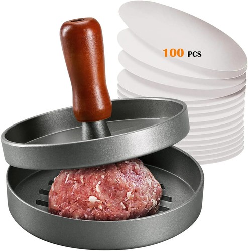 Stainless steel burger press - stainless,
