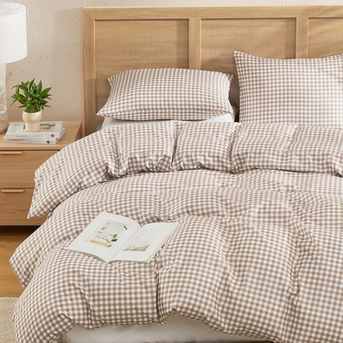 Gingham duvet cover - cover, queen