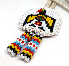 Vtg White Beaded Teepee Native