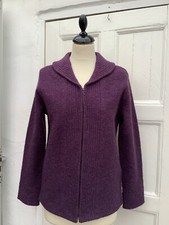 BNWOT  Deane & White Womens Purple Pure Wool Jacket Cardigan S/10