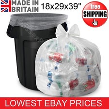 Clear Refuse Sacks Bags Strong