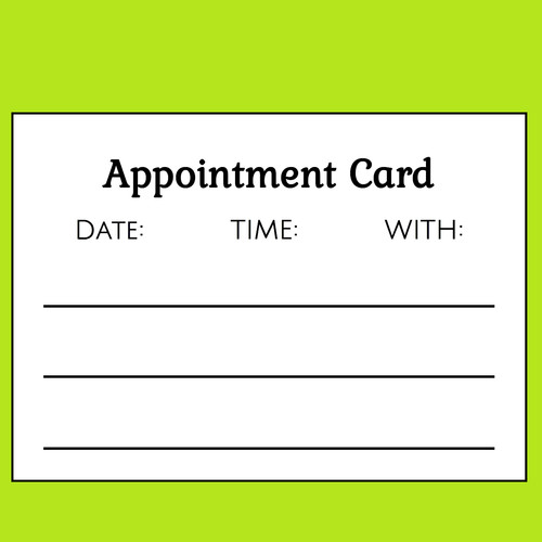 Salon appointment slips - slips,