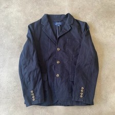 Polo Ralph Lauren Blazer Jacket Kids Large 14 Single Breasted Sports Coat, Navy