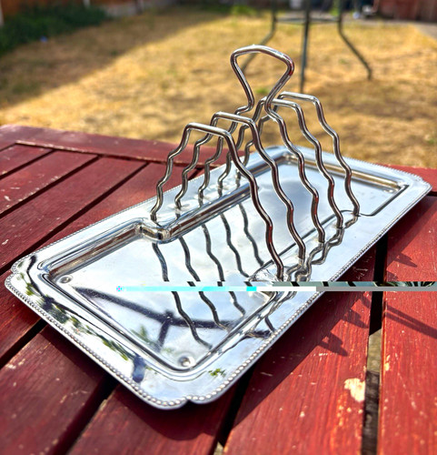 Vintage silver metal - vintage, 5-slice