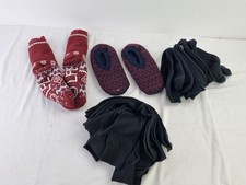 M&S 4Pcs Men's Bundle Multicoloured Size 9-12 Knit Slippers Ankle Socks NEW F2