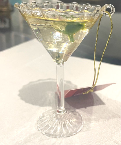 Martini glass bauble ornament - martini, bauble/ornament
