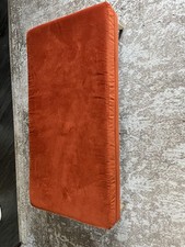 M&S Burnt Orange House Velvet Footstool