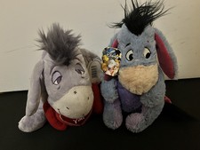 2x DISNEY  EEYORE Plush Winnie the Pooh TEDDY BEAR Eeyore