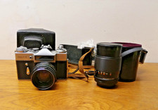 Vintage Zenit-E Camera with case and extra lens, made in USSR