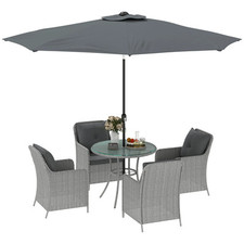 PE Rattan Dining Set 4 Seater