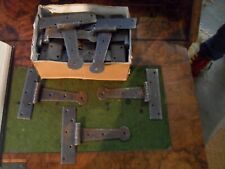 1 of 27 gothic penny end hinges door cupboard chest box iron hinges rust 5" 17PH